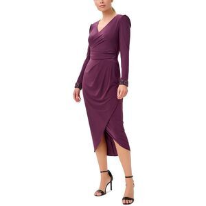 Adrianna Papell | Dresses | Adrianna Papell Womens Purple Matte Jersey Embellished Wrap Dress Petites | Poshmark Adrianna Papell | Dresses | Adrianna Papell Womens Purple Matte Jersey Embellished Wrap Dress Petites | Poshmark